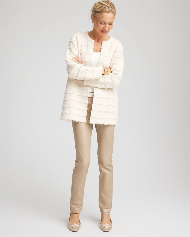 Fringe Ottoman Knit Cardigan - image 4